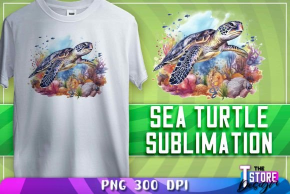 Download Sea Turtle Sublimation | T-Shirt Design - Turtle sublimation Collection